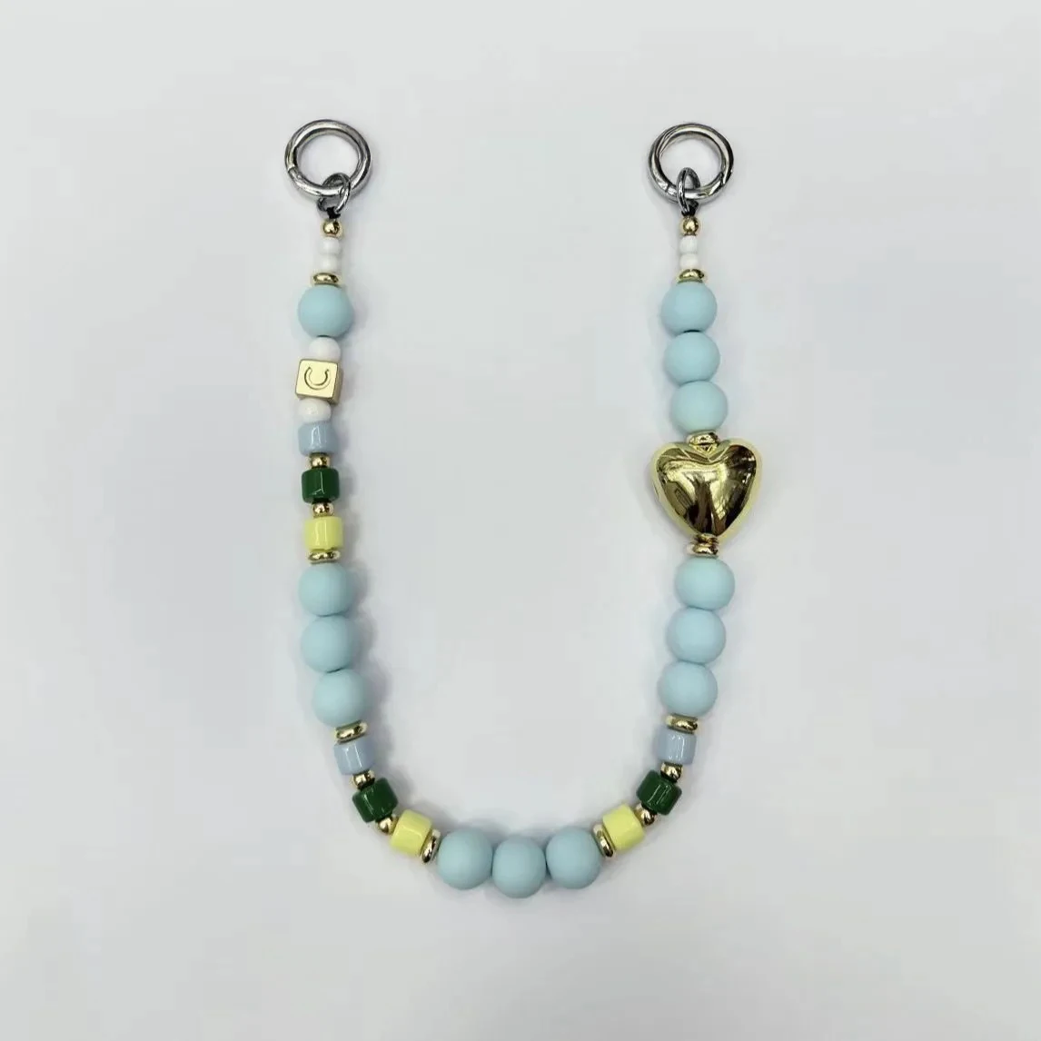 2 حلقات عالمية الخرز الهاتف سحر سلسلة قصيرة أحزمة الهاتف المحمول آيفون الحبل سوار لسامسونج غالاكسي