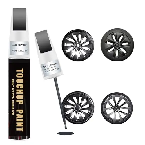 Car Rim Paint Touch Up Pen Compatible with Tesla,Premium Automotive Rim Paint for Curb Rash & Scratches