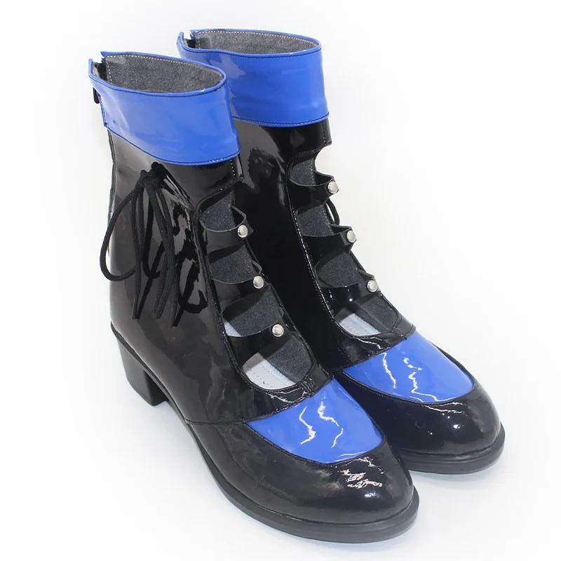 Angelina Cosplay Shoes Game Arknights Cosplay black Boots Halloween Party PU Leather Shoes Big Size Custom Made