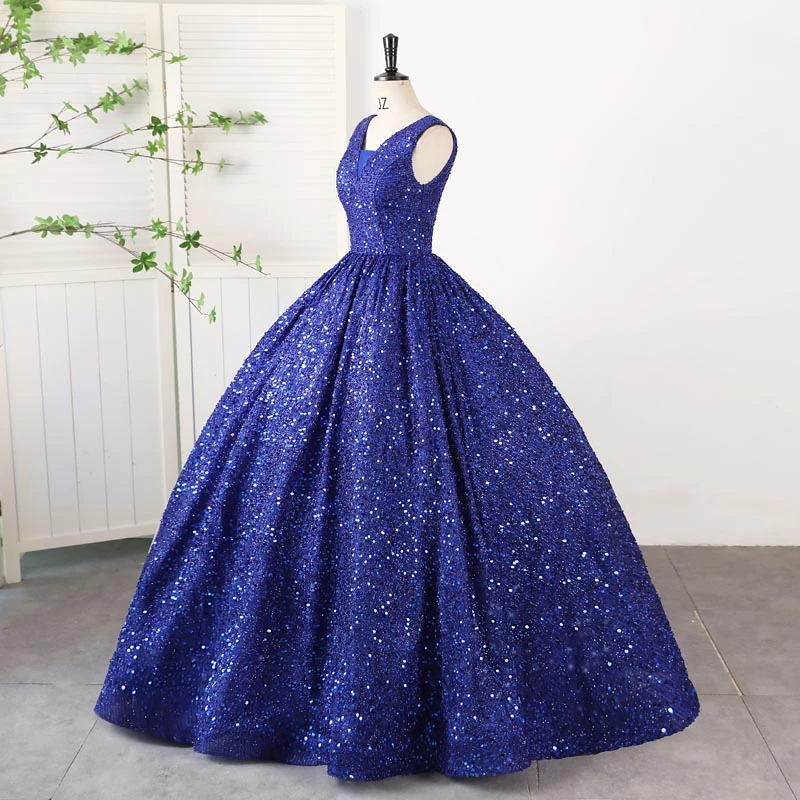 فساتين حفلات لامعة ترتر لامع 15 فساتين Quinceanera فساتين حفلة عمرها 15 سنة لون Quinceanera مخصص #5