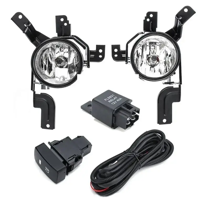 

ABTC-противотуманный фонарь в сборе для Honda CR-V CRV 2007-2009 с проводкой переключателя, передняя галогенная противотуманная фара автомобиля, система освещения бампера