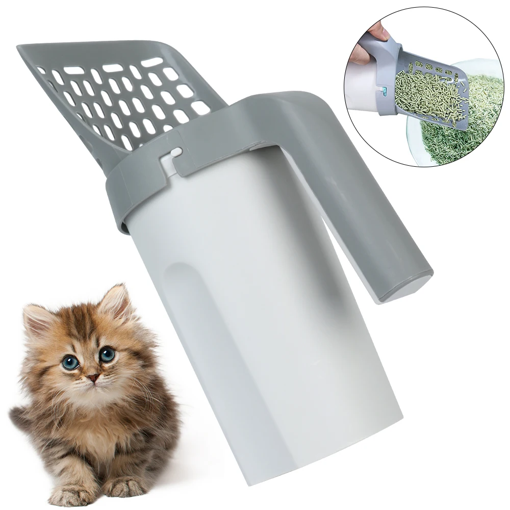 Pet Cleanning Tool Cats Supplies Cat Litter Shovel Cat Litter Box Scoop Self-cleaning With Waste Bags Cat Sand Cleaning