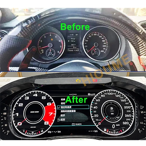 Digital Dashboard Panel Virtual Instrument Cluster CockPit LCD Speedometer Golf 7 Golf 6 MK7 Passat B8 B6 B7 CC Tiguan