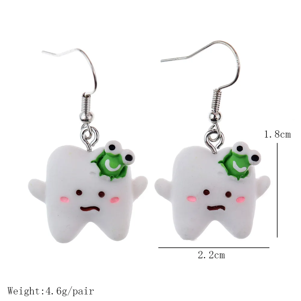 Ovxxons 1 Pair Fun Creative Cute Three-dimensional Toiletry Set Earrings Toothpaste Toothbrush Face Wash Ear Hook