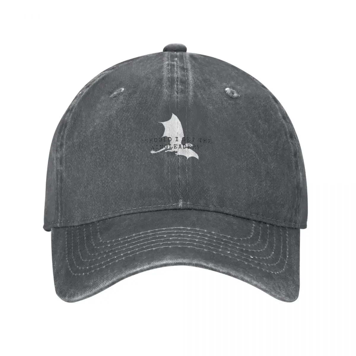 Fourth Wing Book Quote Should I get the wingleader? Tairn quote Baseball Cap Kids Hat |-F-| Women's Golf Wear Men's