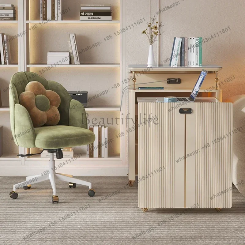 LD European Foldable Office Desk Shrinking Leisure Computer Small House Balcony Office Desk Postmodern Tavolino