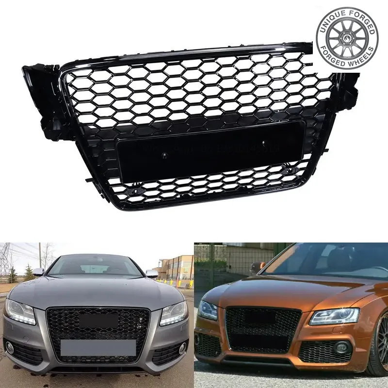 

Глянцевая черная решетка радиатора с сетчатой структурой для Audi A5 RS5 8T 2008-2012