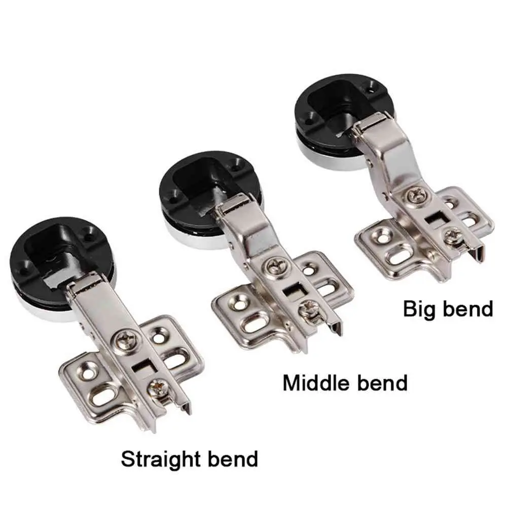 2PCS Interior No Hole Connector Glass Door Hinge Useful Window Accessories Furniture Supplies Cabinet  Hinge Clip