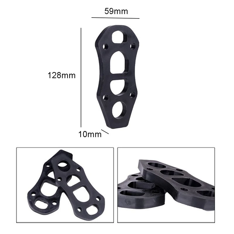 10 buah papan seluncur Gasket papan selancar bantalan jembatan Cx7 bantalan jembatan Skateboard Pu Gasket,Skateboard bantalan kejut, 10Mm, HITAM