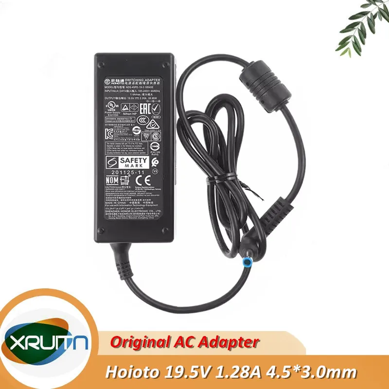 Original AC Adapter Charger For HP 19.5V 2.05A 1.28A 39.98W 40W HOIOTO ADS-45PE-19-3 19540E m27fqFHD Monitor Power Supply