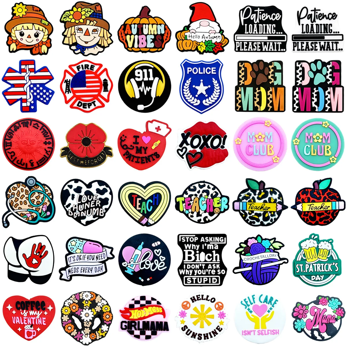 Silicone Cartoon Beads, sinal de polícia, Focal Beads, DIY Pen, Nipple Chain, Jóias Acessórios, Presentes, Verão, Atacado, 10Pcs