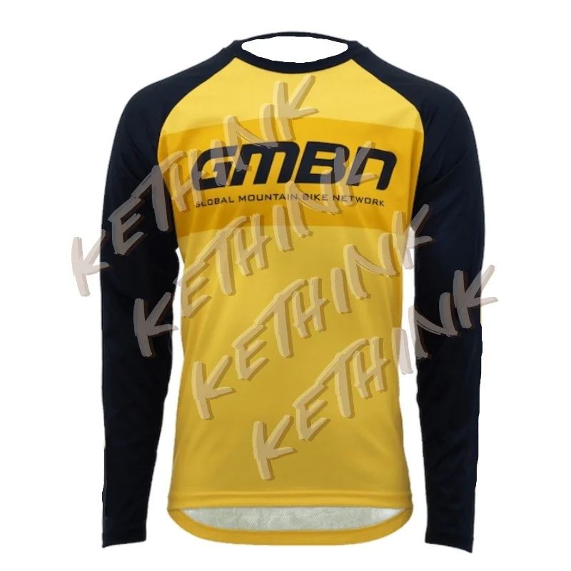 

GmBn летний дышащий велосипедный трикотаж с длинным рукавом для занятий спортом на открытом воздухе, горный велосипед, мотокросс, быстросохнущий топ