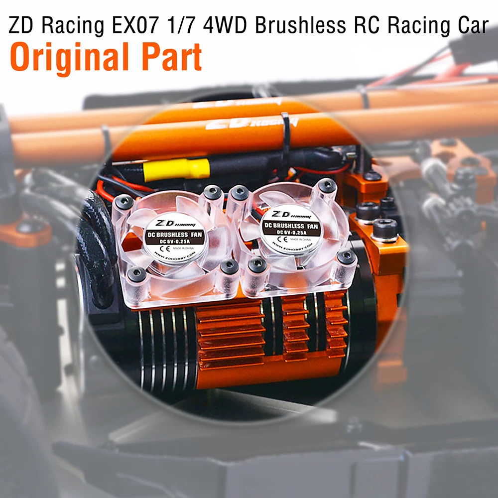 Dissipatore di calore RC con ventola di raffreddamento ad alta velocità per motori di auto RC Hobbywing 4268 4274 4092 1/8 1/10