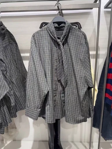 

Модный клетчатый шарф Long Sve Netie, женский удобный дышащий хлопковый повседневный костюм для молодых девушек