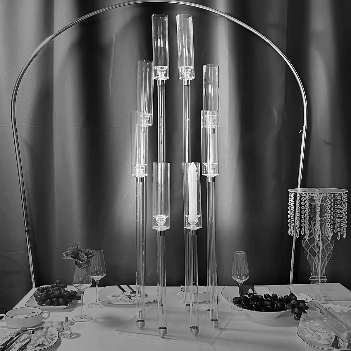 

10pcs)Wedding Simulation Flower Road Guide Artificial Flower pedestal stand for Wedding Celebration Banquet Decora 2641