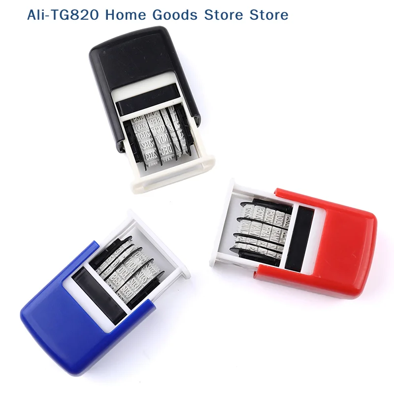 [TG820]DIY Handle Account Date Stamps Stamping Mud Set Mini Self-Inking Stamps For Office Escolar Supplies Emboss view 5