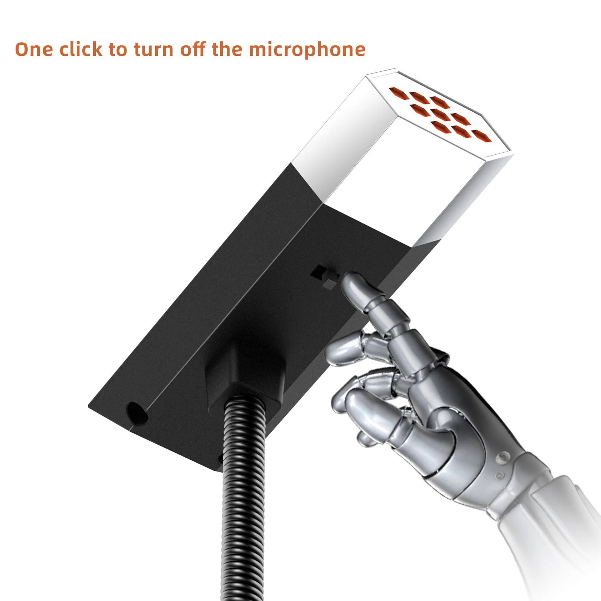 New Wired Dynamic Microphone Metal Hose Bendable RGB Backlit Computer Desktop Microphone For Live Video Mic