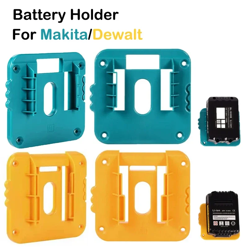 1/2Pcs Battery Storage Holder for Makita 18V Li-ion Battery for Dewalt 18V 20V Li-ion Battery Wall Mount Battery Dock Holder