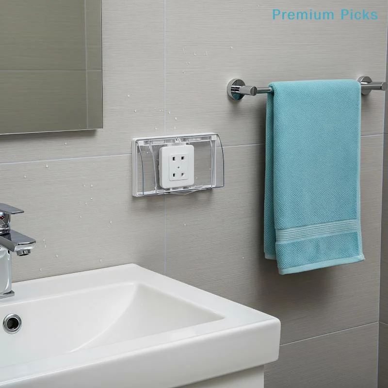 portableDual 86 Type Waterproof Outlet Fire Retardant Material Easy Install Wall Socket for Bathroom Kitchen Outdoor