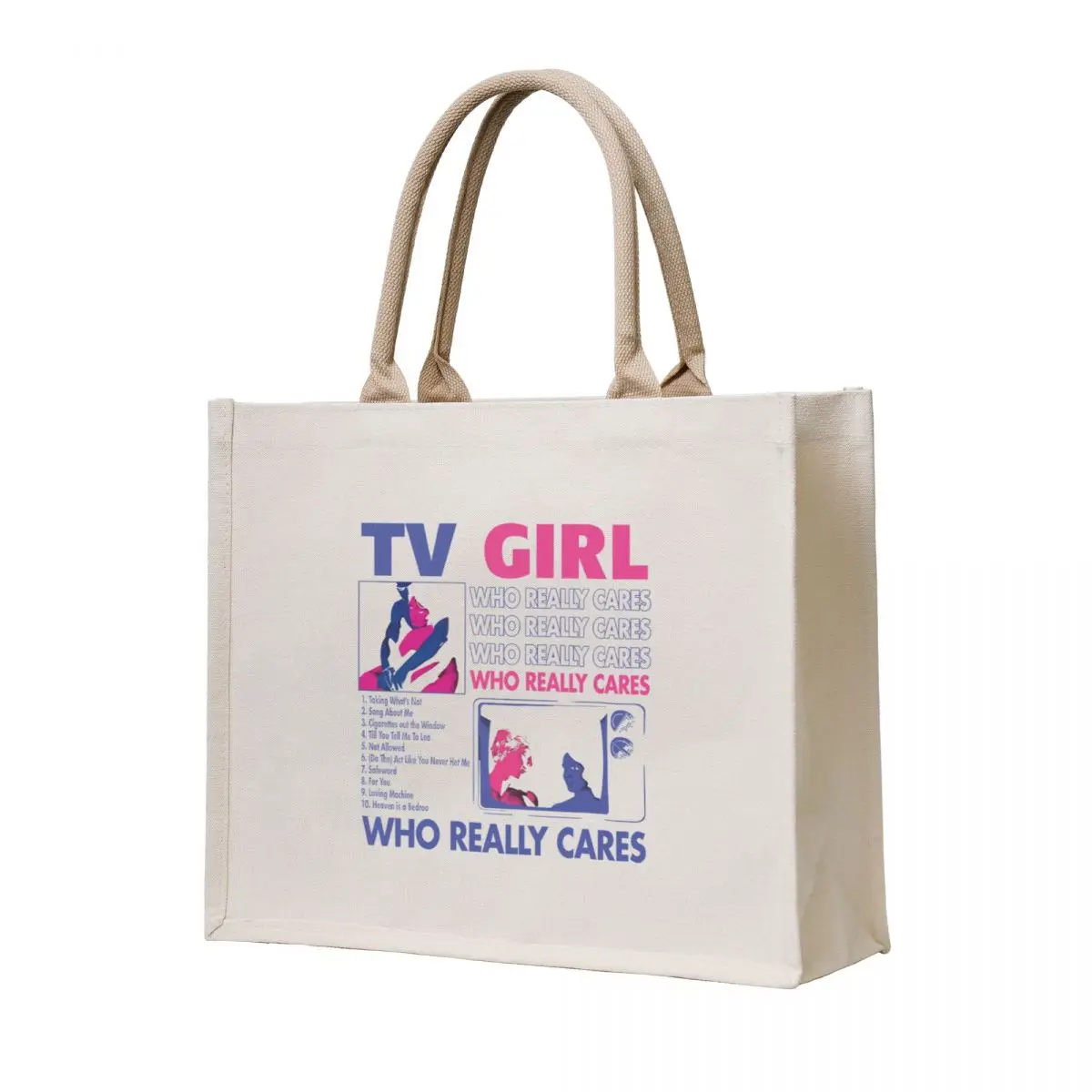 TV Girl Who Really Cares Tote Bag the tote bag Big bag canvas tote Big women