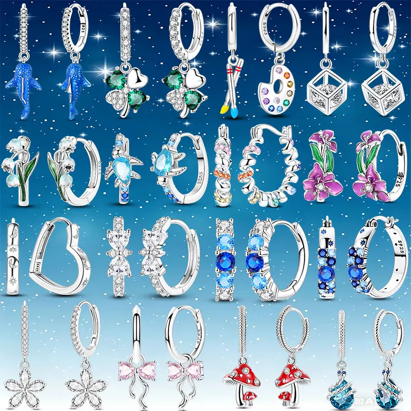 

2026 New Elegant 925 Sterling Silver Women's Earrings, Anti Allergy, Elegant And Luxurious Style, Women's High-End Jewelry Gifts