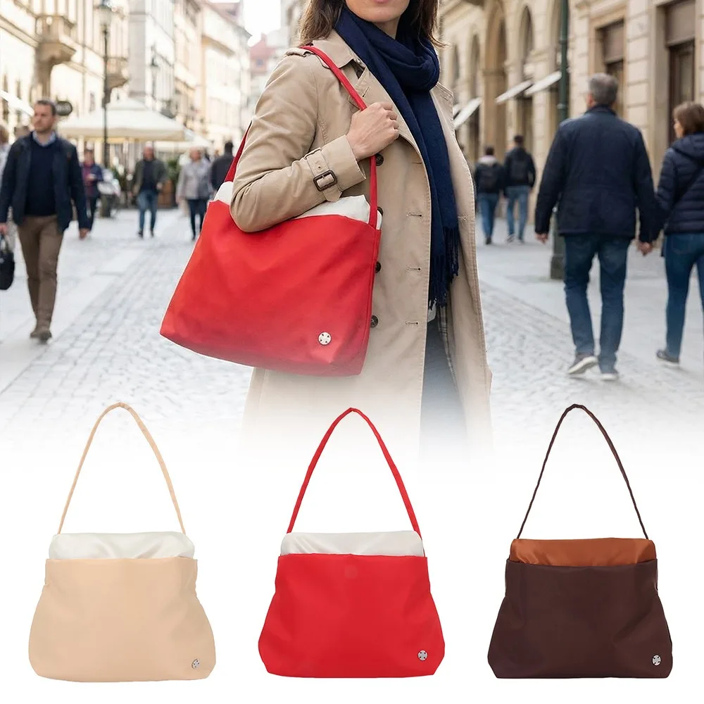 

Soft Surface Cloud Shaped Shoulder Bag Nylon Double Strap Crossbody Bags Large Capacity Cloud Shaped Underarm Bag Spring Season