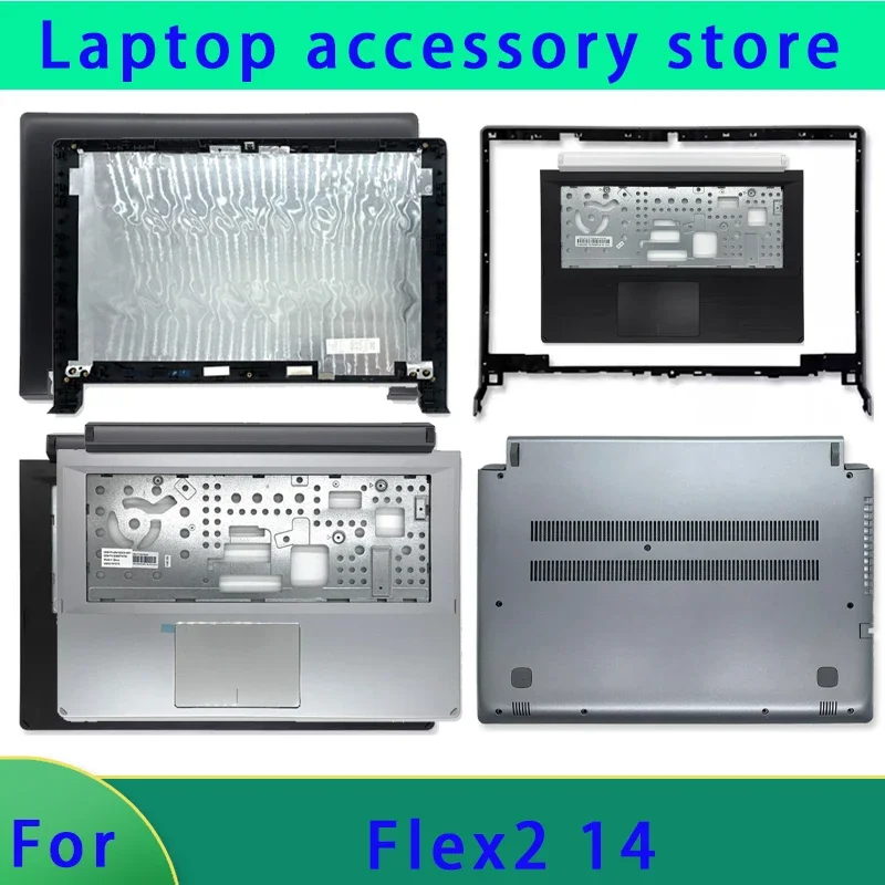 Original suitable for Flex2 14 series laptop LCD back cover, front panel, palm rest, bottom shell, hinged back cover ABCD Cover