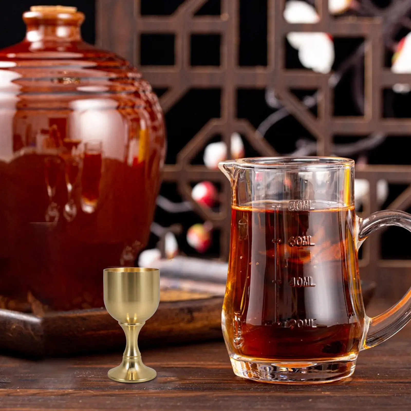 

Copper Goblet Vintage Style Delicate Metal Wine Cup for Liquor Whiskey Rum Sake Tequila Home Bar Restaurant Hotel Desktop Decor