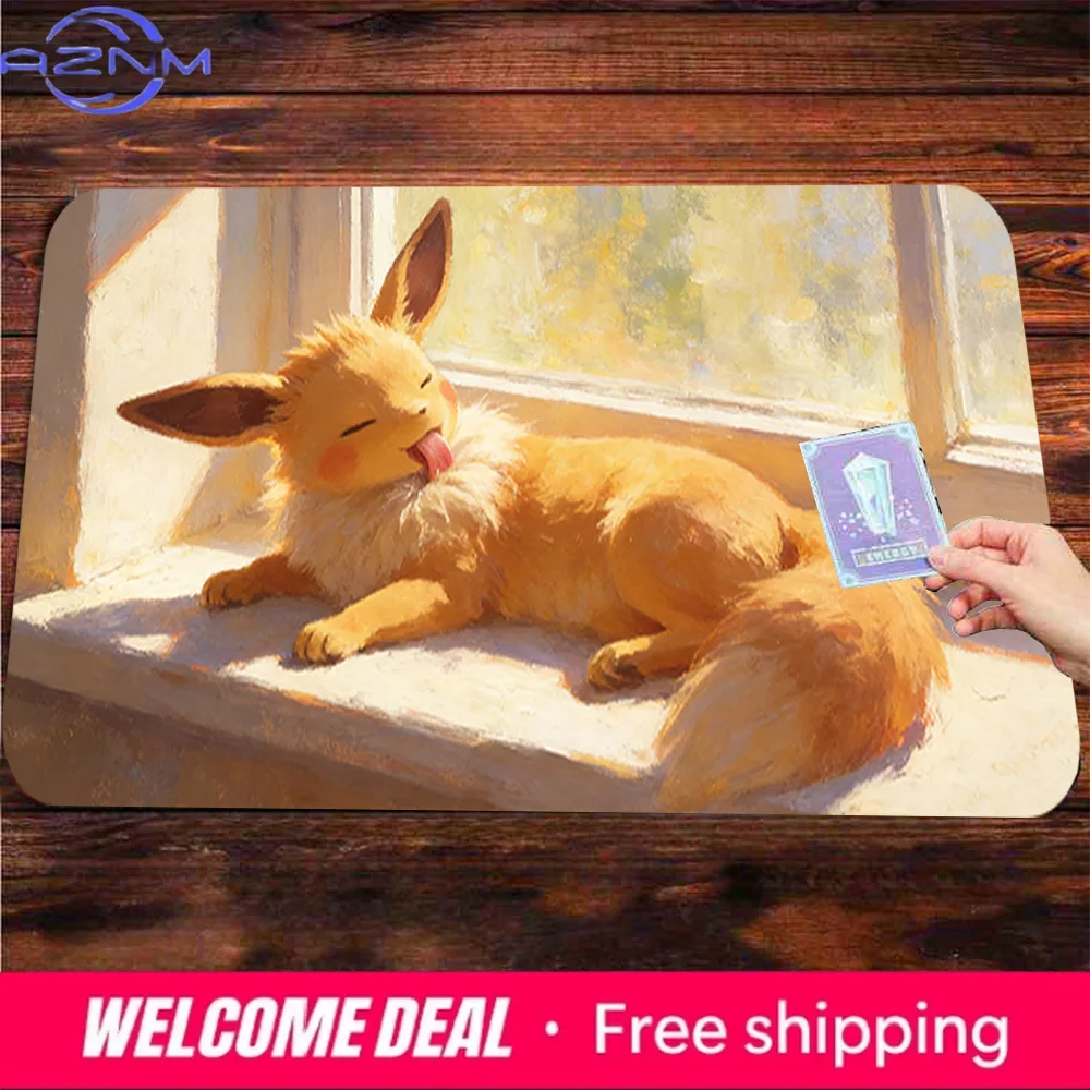 Sunny Window Eevee Gaming Desk Mat Non-Slip Washable Mouse Pad