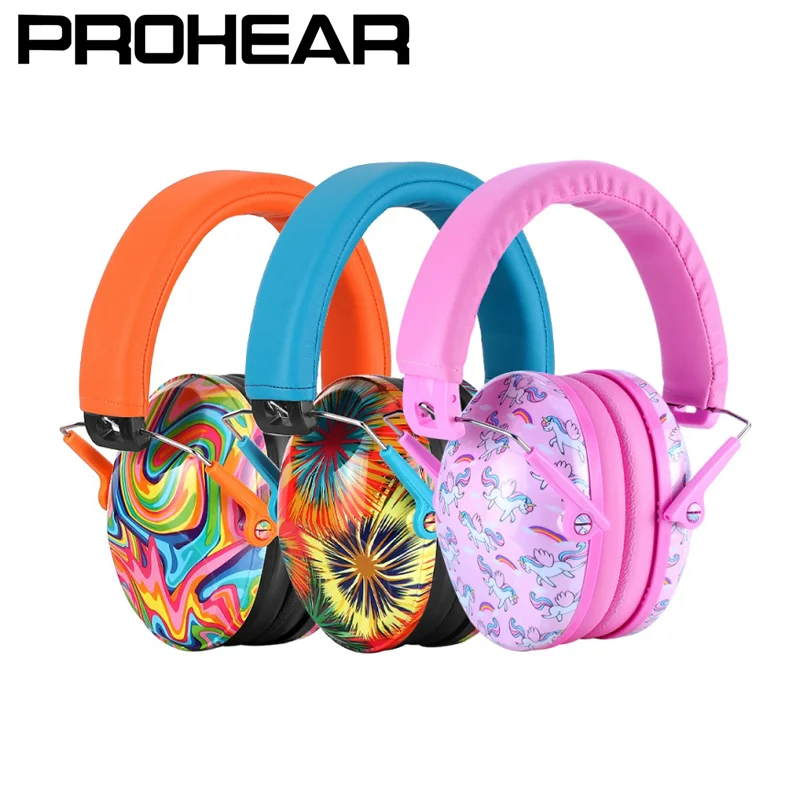prohear-3pcs-kids-professional-safety-ear-protectors-passive-noise-reduction-earmuffs-portable-adjustable-hearing-protectors