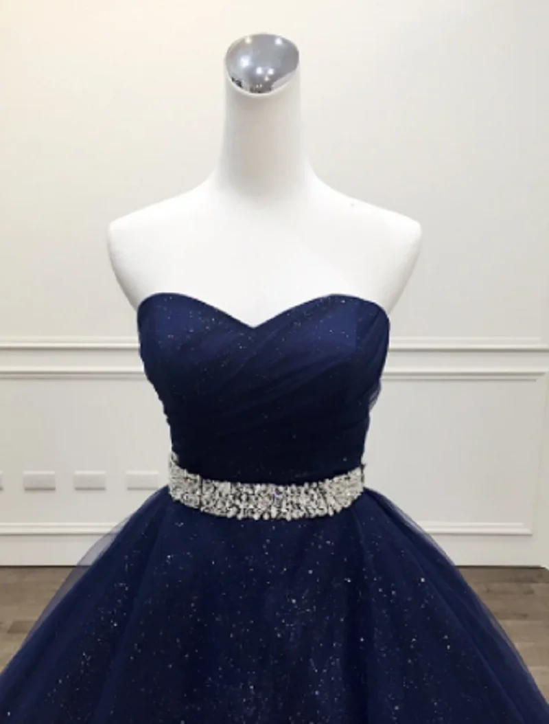 MANRAY Luxus Navy Blau Bling Bling Prinzessin Ballkleid Abendkleid Plus Größe Nach Maß Robe De Mariage Vestido De noiva