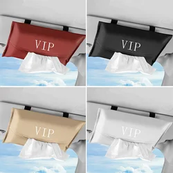 Car Sun Visor Paper Towel Bag Hanging Armrest Seat Multi-Function Pull-Out Paper Towel Box Inside The Rear Seat