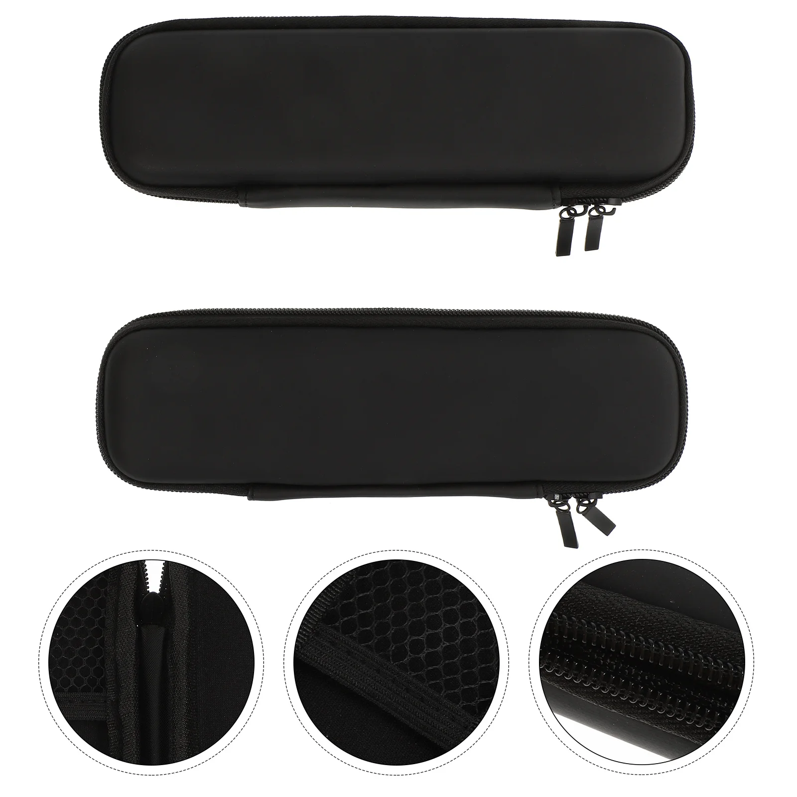 2 قطعة فرشاة الأسنان الكهربائية الحالات الواقية المحمولة السفر تخزين أكياس الأسود الصلب إيفا بولي مقاوم للماء حامل للصدمات #1