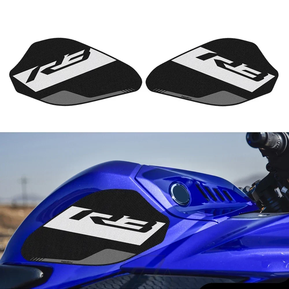 

For R3 2019-2022 Tank Pad Protector Decal Motorcycle Gas Knee Grip Traction Pad Side Sticker