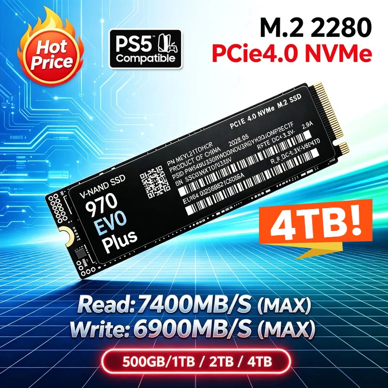 Samsung Ssd 980 Pro - 7400MB/s M.2 NVMe SSD 970 EVO