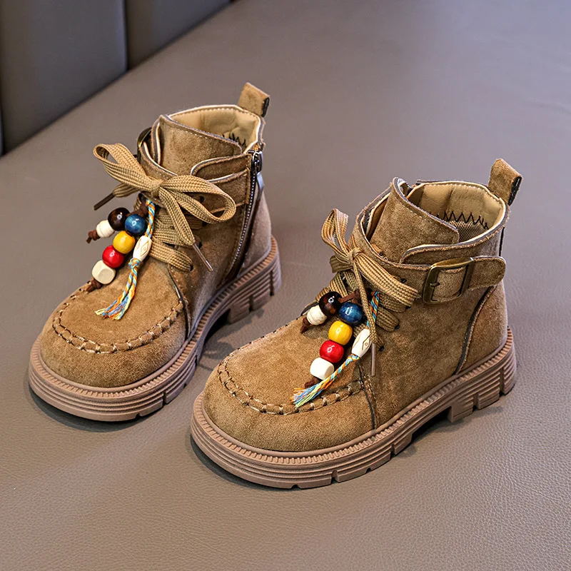 

2026 New Children's Boy's Girl's Western Style Winter New Breathable Non-Slip Comfortable Low-Heel Flat-Heel Boots