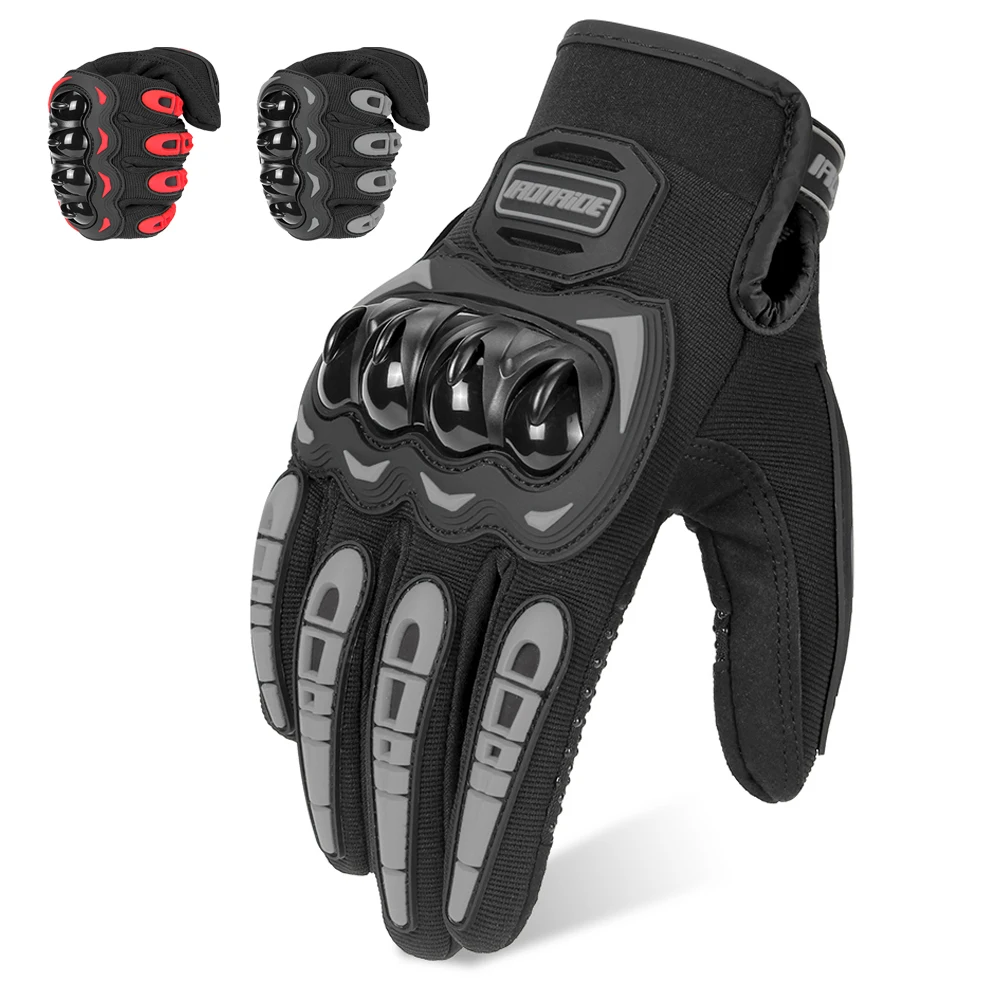 

Мотоциклетные перчатки, противоскользящие, дышащие перчатки для верховой езды, мужские и женские перчатки для спорта на открытом воздухе с сенсорным экраном и полным пальцем