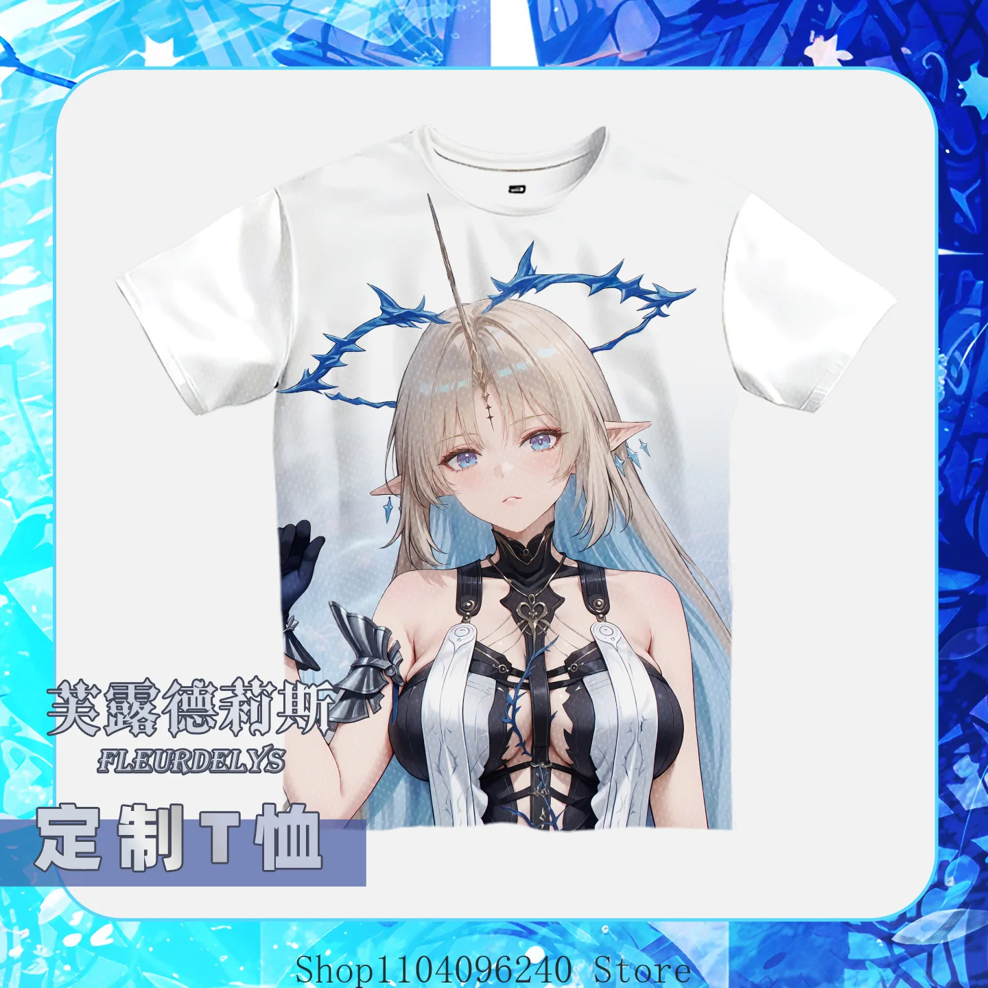 

Wuthering Waves Fleurdelis Summer Anime T Shirt Summer Men T-Shirt Casual Women Crew Neck Short Sleeve Tees