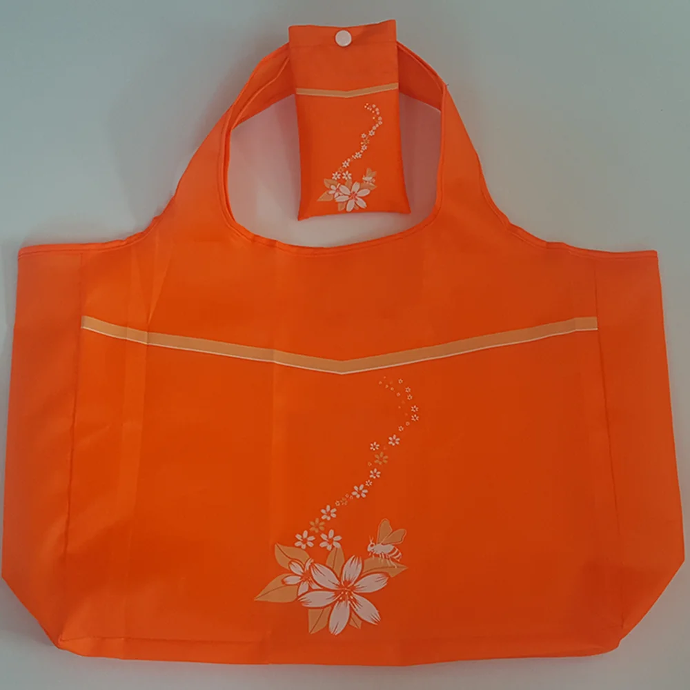 Innovative Pretty Gift Bag Polyester Folding Shopping bag Large Capacity Sturdy Storage Bag with Custom Print