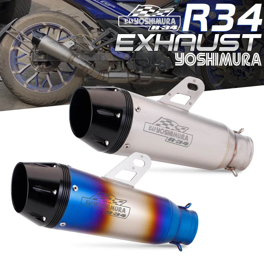 

Factory Hot Selling Motorcycle Parts Accessories Exhaust System High Displacement Rectangular Exhaust Pipes Yoshimura R34 Motorc