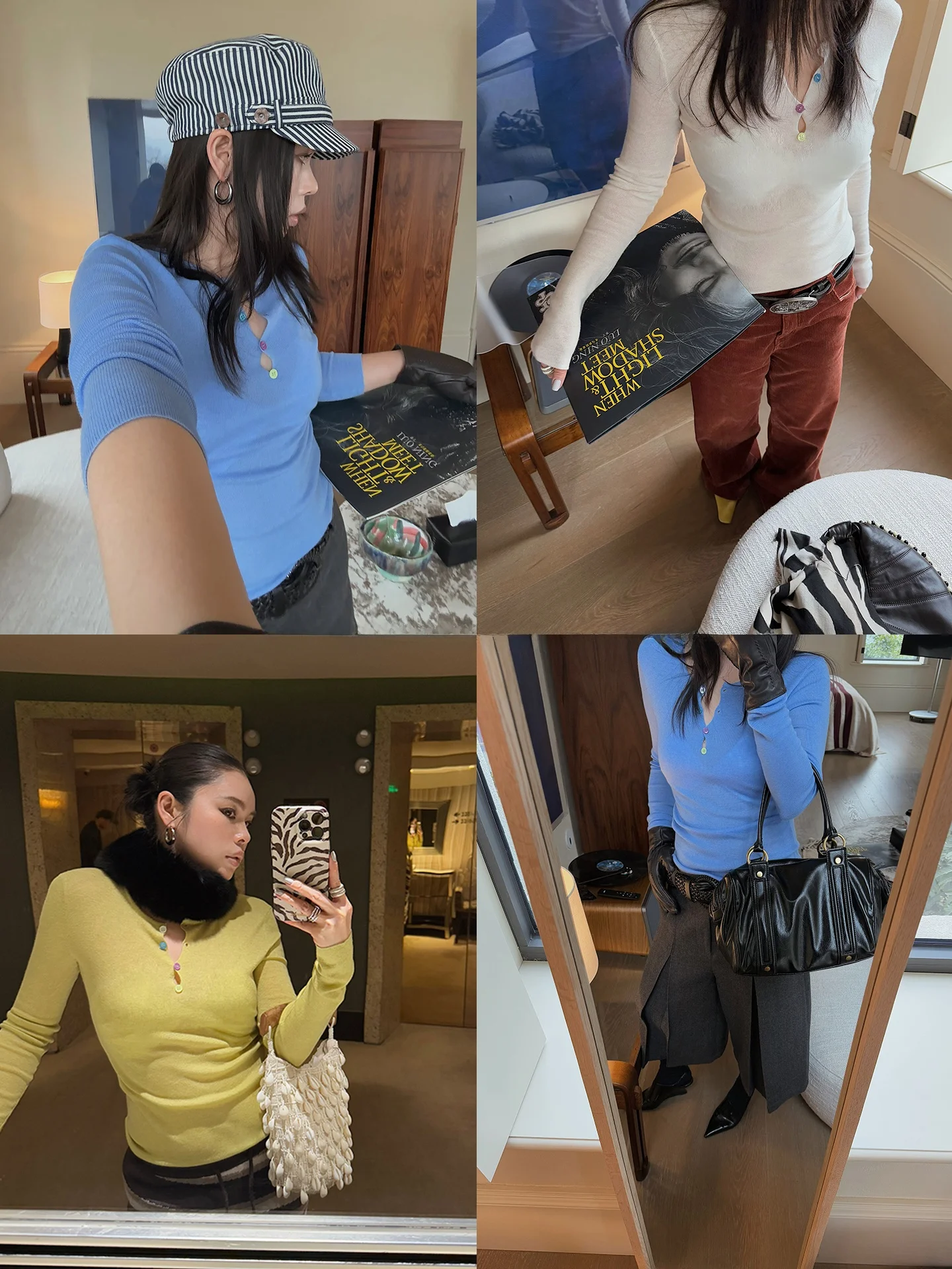 

Женский облегающий вязаный топ из шерстяной смеси с длинным рукавом, на пуговицах, повседневный, с V-образным вырезом, гарантия тепла