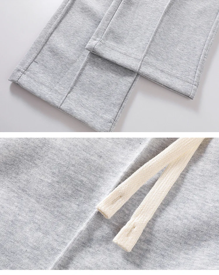 موضة ربيع وخريف 2025 سراويل رجالية غير رسمية عصرية مستقيمة واسعة الساق بسيطة بلون سادة سراويل محبوكة ملابس أساسية للرجال #6