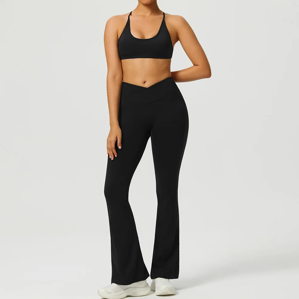 Women's Tracksuit 2 Pieces Yoga Suit Fast Dry High Waist Sports Bras Leggings Suit Push Up Yoga Vest Training Fitness Bra Sets