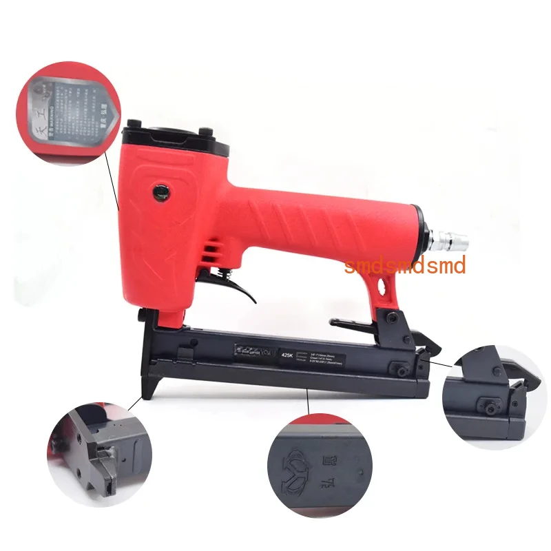 425K Air Nailer Gun Pneumatic U Type Metal Rattan Gun Aluminum Pole Furniture 410K 413K 416K 418K Staples