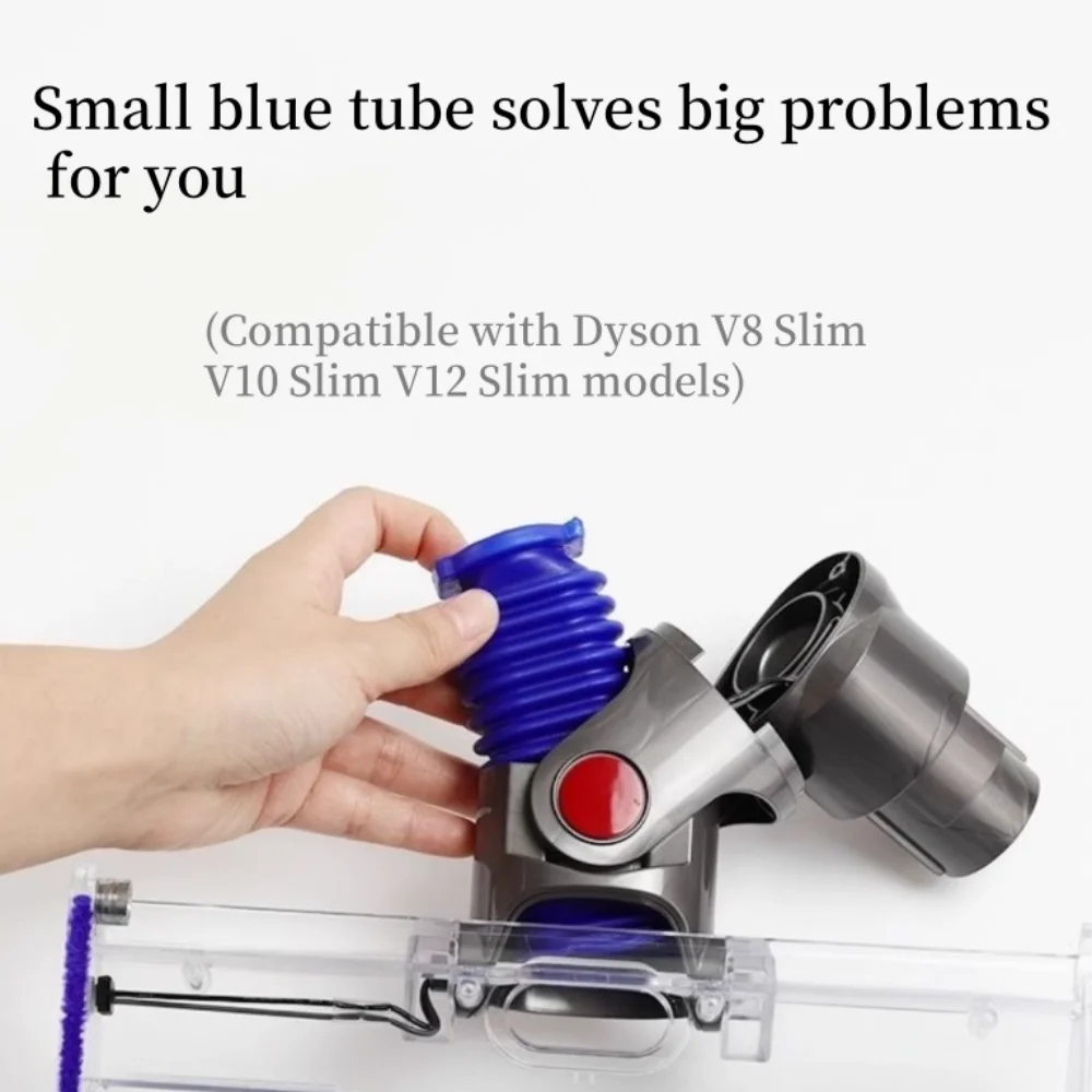Suitable for Dyson V8 Slim V10 Slim V12 Slim V15 Slim SV18 SV20 Vacuum Cleaner Suction Head Roller Blue Hose (with Tools)