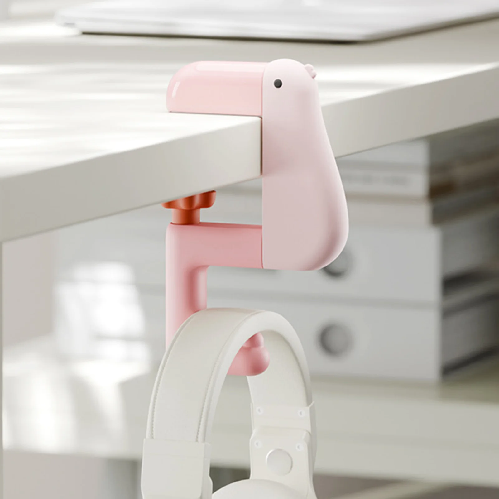 Gancho para mochila de escritorio con forma de pato, gancho multifuncional para bolsos, colgador para bolsos de viaje, organizador decorativo para escritorio de oficina