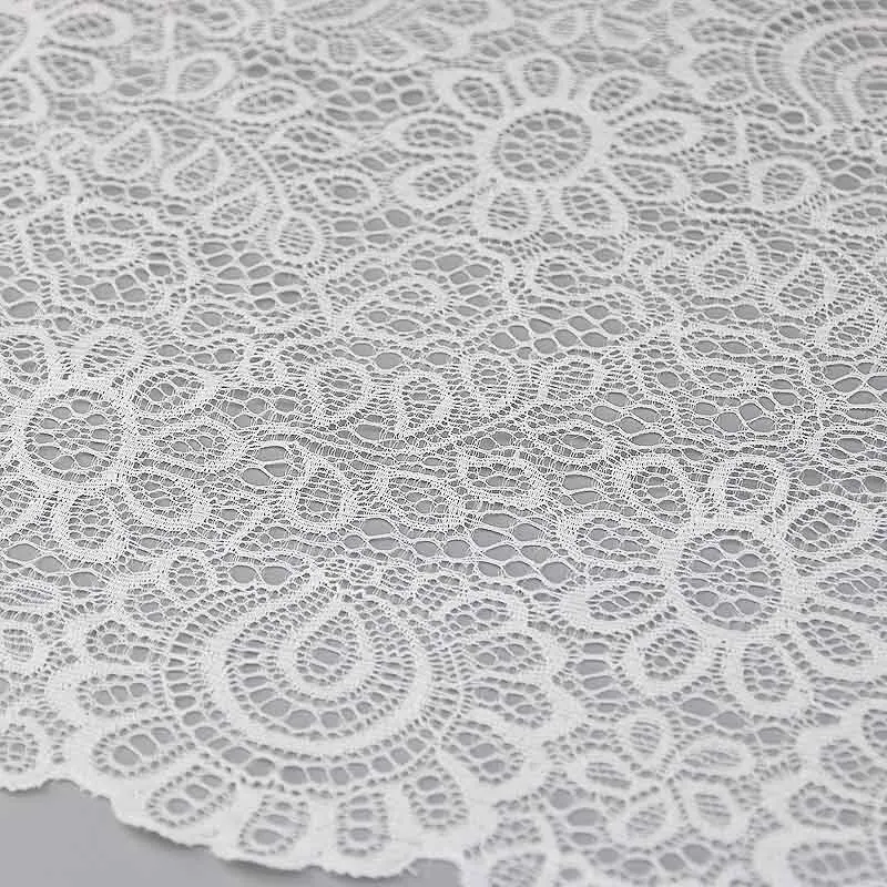 (3Meter/roll) 22cm White Elastic Lace Fabric French Hollow Underwear Laces Trim DIY Frenchs Hollows Underwear Handmade