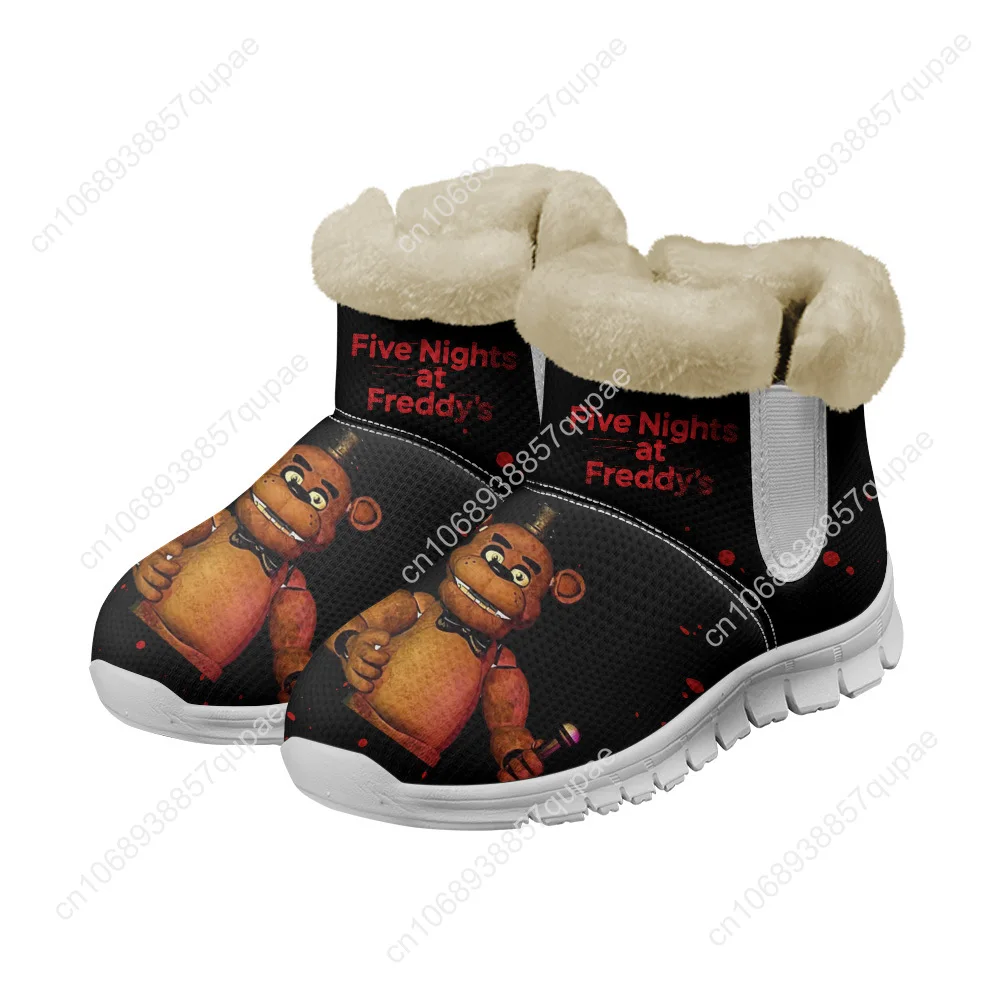 Fnaf F-Freddy At Game N-Nights F-Five Snow Boots Anime Teenager Customized Boot Casual Snow High Quality Couple Sports Shoes