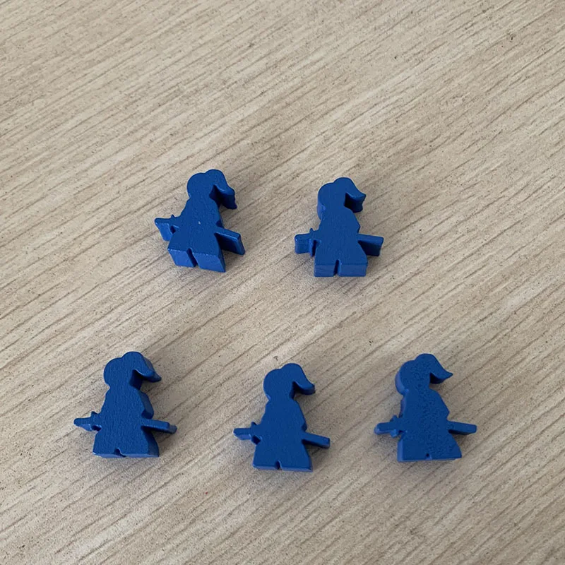 5 pcs/set Humanoid Wooden Chess King/Master/Swordsman Board Game Accessories