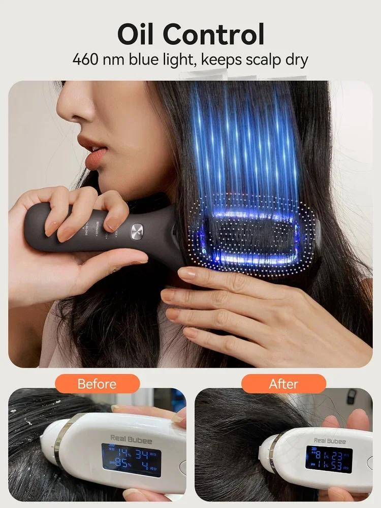 TOUCHBeauty VITA Hair care brush multifunction anti-loss hair comb LLLT reduce oily scalp care hair detangle brush